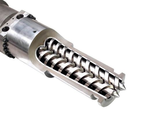二重螺旋プラスチックPE WPCデッキプロファイル製造機械 150-200kg/h 容量